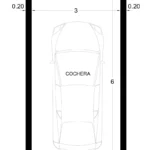 PLANO DE COCHERA PARA 1 AUTO - Imagen destacada